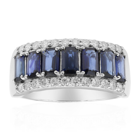 Anillo en oro con Zafiro azul Ceylon (CIRARI)