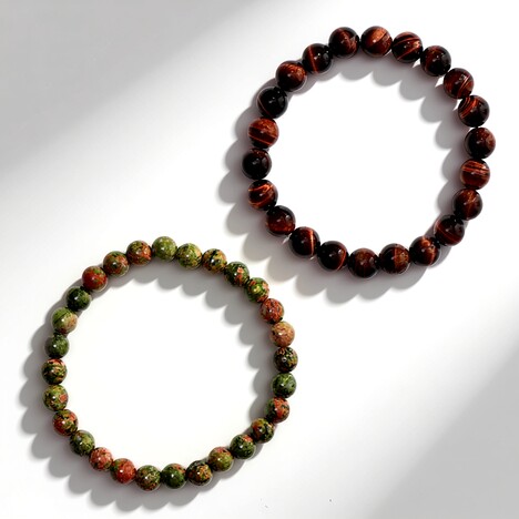 Bracciale con Occhio di Tigre Rosso