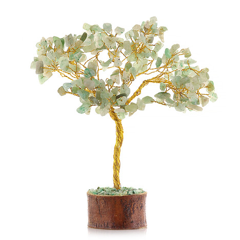 Messingen accessoire met Groene Aventurijnen