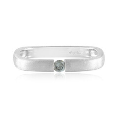 Anillo en plata con Diamante azul cielo I2 (de Melo)