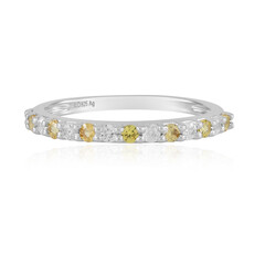 Yellow Sapphire Silver Ring