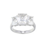 Anillo en plata con Topacio blanco