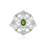 Anello in argento con Diopside Russo