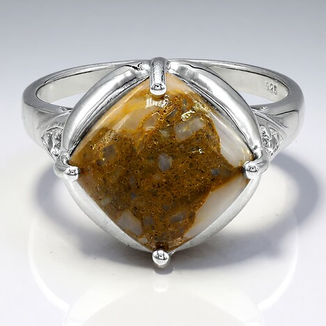 Anello in argento con Quarzo Dinosauro
