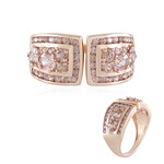 Anello in argento con Zircone Champagne (KM by Juwelo)