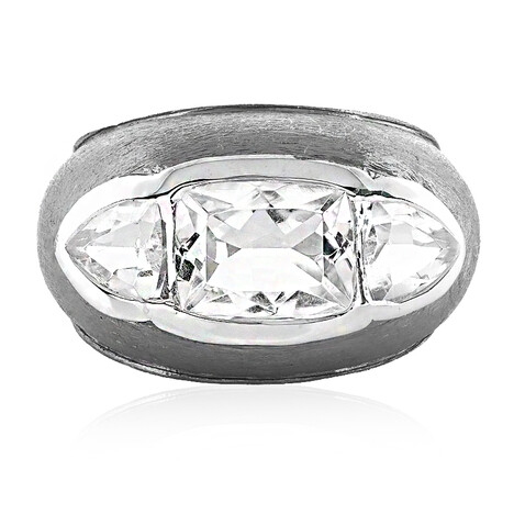 Anello in argento con Topazio Bianco