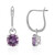 Zilveren oorbellen met amethisten