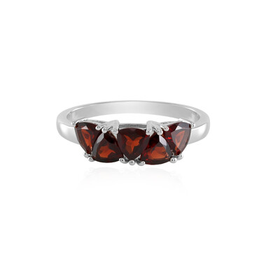 Anello in argento con Granato Mozambico