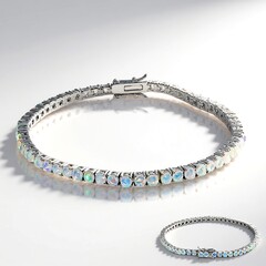 Bracciale in argento con Opale di Welo