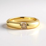 Anello in argento con Diamante Cioccolato I2