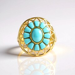 Anello in argento con Turchese Sleeping Beauty (Faszination Türkis)