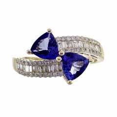AAA-Tansanit-Goldring