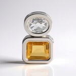 Ciondolo in argento con Citrino (MONOSONO COLLECTION)