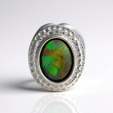Zawieszka ze srebra platynowanego - Opal Mezezo  (MONOSONO COLLECTION)