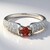 Anello in argento con Granato Malaya