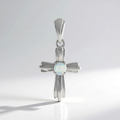 Ciondolo in argento con Opale di Welo
