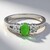 Anello in argento con Crisoprasio Imperiale