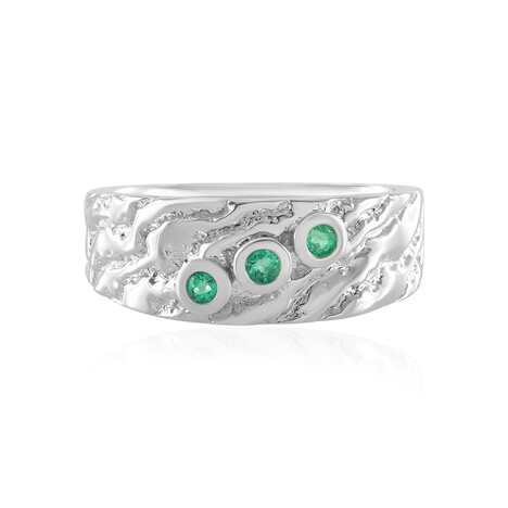 Russian Emerald Silver Ring (de Melo Essence)