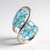Anello in argento con Apatite Blu (de Melo Essence)