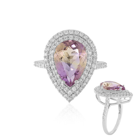 Bague en argent et Amétrine d'Anahi