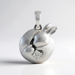 Ciondolo in argento con Diamante I2 (H) (de Melo Essence)