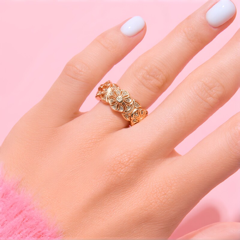 Anillo en oro con Diamante rosa de Francia de Argyle SI1 (Annette)