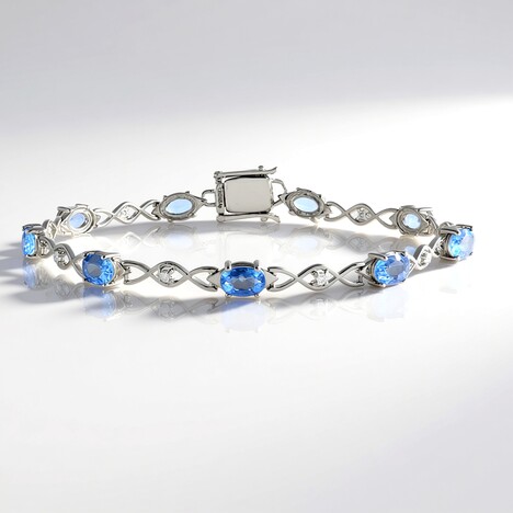 Bracciale in argento con Fluorite Cangiante