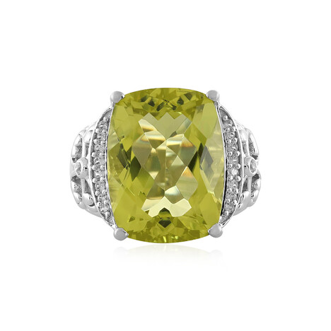 Anello in argento con Quarzo Limone