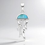 Ciondolo in argento con Larimar