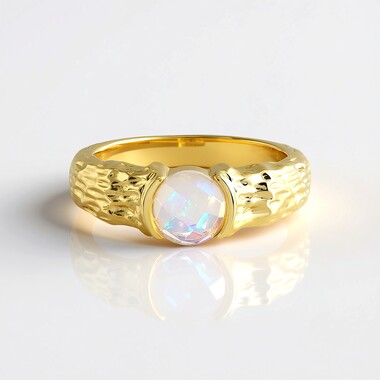 Bague en argent et Opale Welo