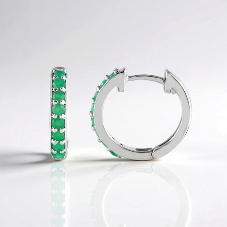 Orecchini in argento con Smeraldo Socoto