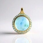 Ciondolo in argento con Larimar (KM by Juwelo)