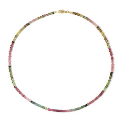 Fancy Tourmaline Silver Necklace
