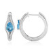 Zilveren oorbellen met Zwitsers-blauwe topaasstenen (de Melo)