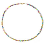 Zilveren halsketting met agaten