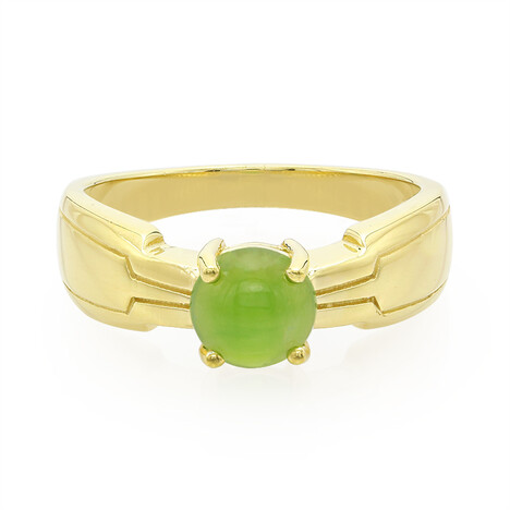 Bague pour homme en argent et Chrysoprase impériale