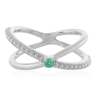 Anello in argento con Smeraldo Colombiano