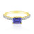 Anello in oro con Tanzanite AAA (Adela Gold)