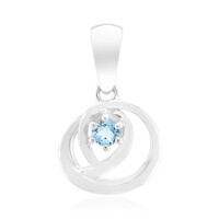 Pendentif en argent et Aigue-marine du Mozambique (Pallanova)