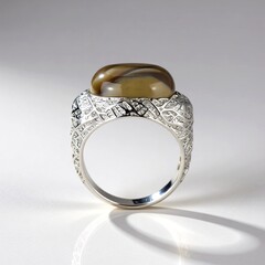 Anello in argento con Pietra Focaia