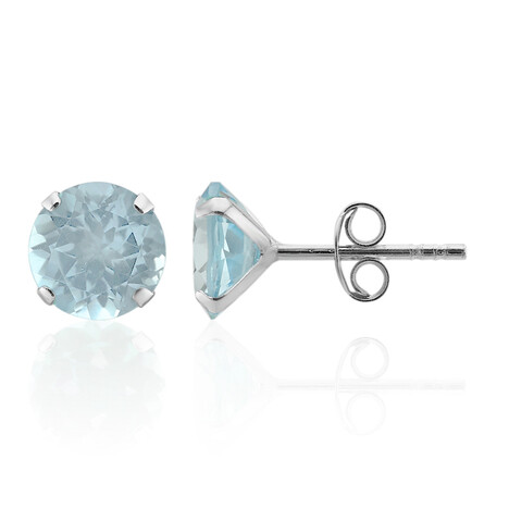 Orecchini in argento con Topazio Blu Cielo