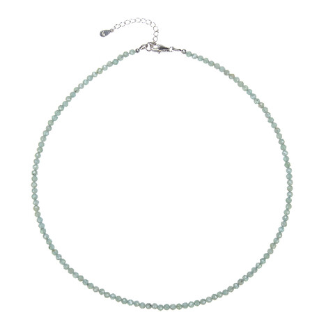 Zilveren halsketting met Groene Apatieten