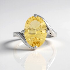 Anello in argento con Citrino