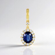 Ciondolo in argento con Cianite del Nepal