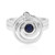 Anillo en plata con Zafiro azul (MONOSONO COLLECTION)
