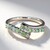 Anello in argento con Alessandrite Brasiliana e Zaffiro Bianco