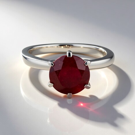 Anello in argento con Rubino del Madagascar