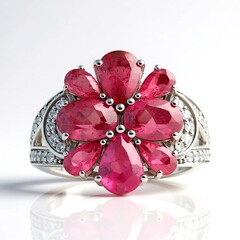 Anillo en plata con Turmalina rosa de Brasil (de Melo Essence)