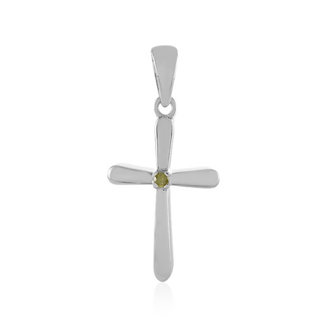 Ciondolo in argento con Diamante Giallo I3