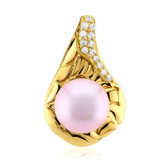 Purpurfarbene Ming-Perlen-Silberanhänger (TPC)